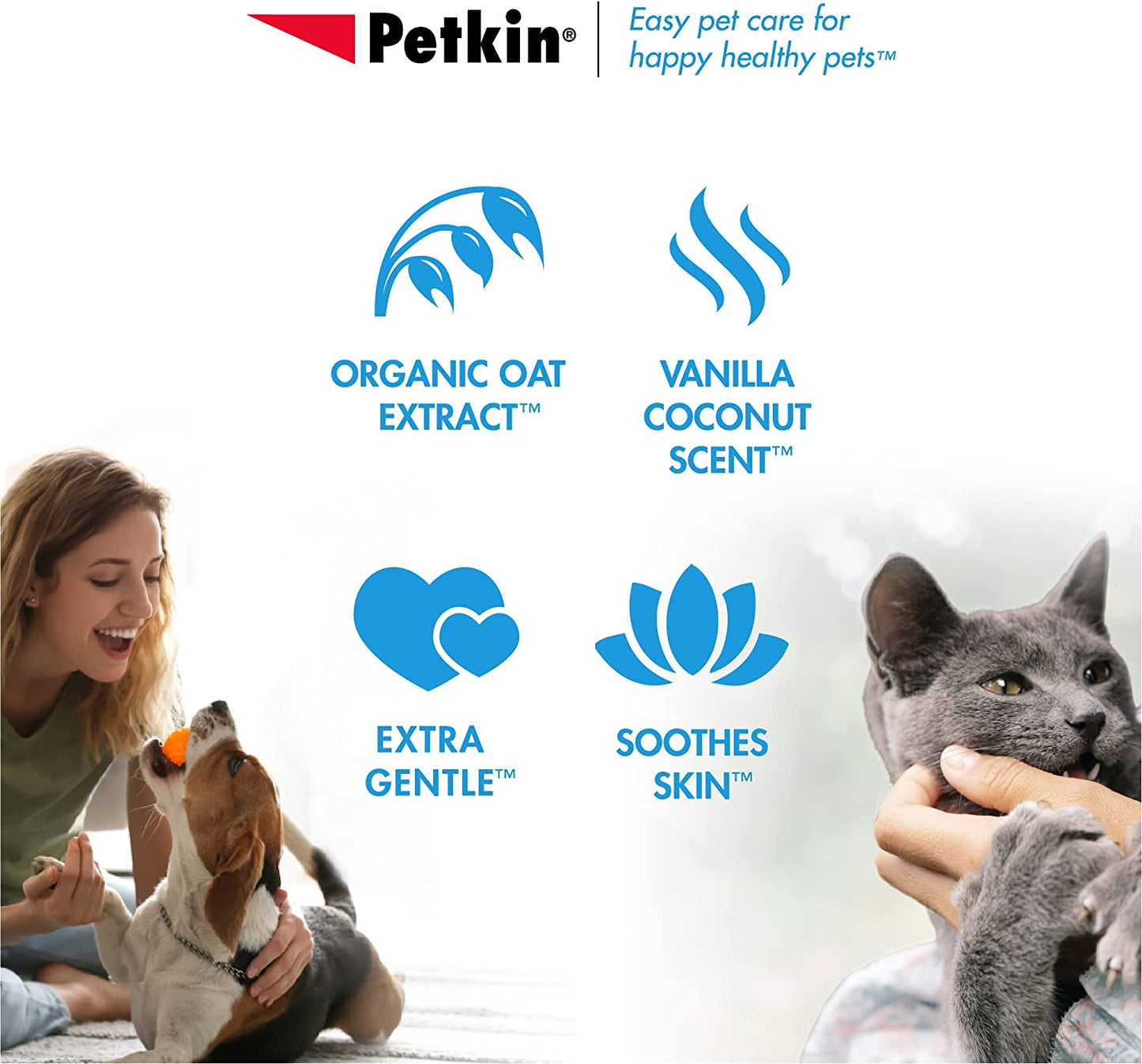 Large Organic Pet Wipes for Dogs and Cats, 200 Count, Enriched with Oat Extract and Gentle Cleaning Formula, Perfect for Home and Travel